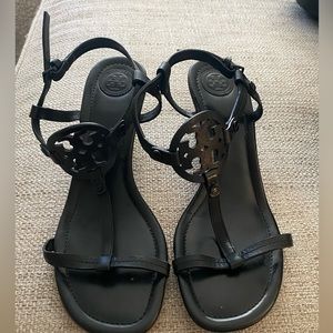 Like New! Tory Burch Burch Miller Wedge 2.5 inch heels